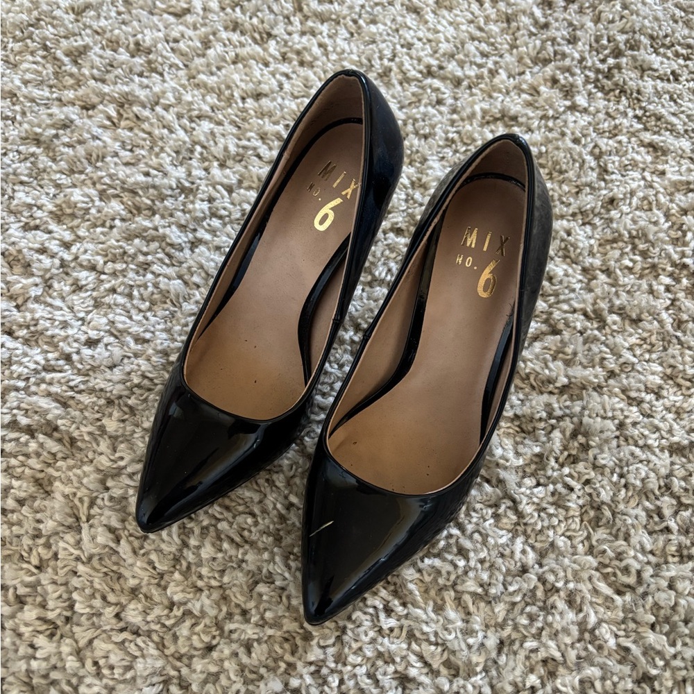 Mix No. 6 Glossy Black Heels